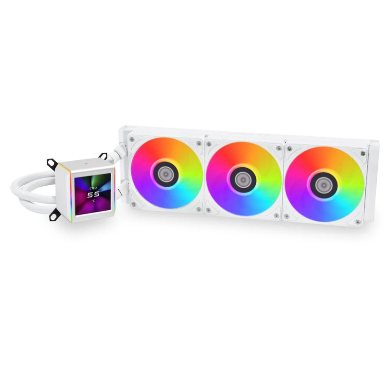 Lian Li GALAHAD II LCD 360 ARGB AIO Liquid CPU Cooler - White - مبرد